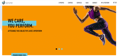 Création du site web des centres de kiné Uperform - Design & graphisme