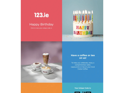 123.ie Birthday Consumer Rewards Promotion - Email Marketing
