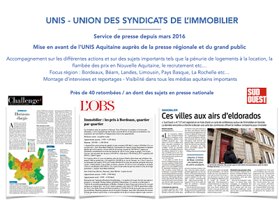 RELATIONS PRESSE IMMOBILIER - Relations publiques (RP)