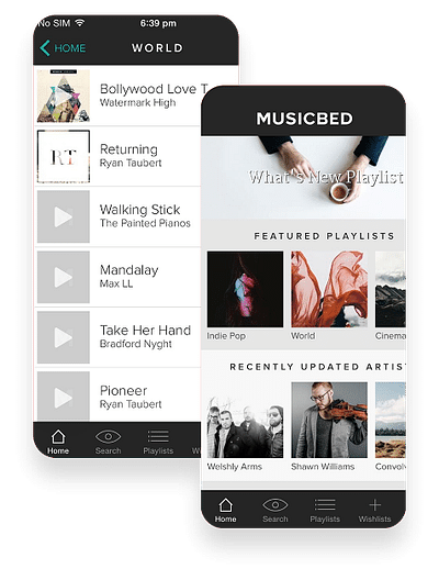 Musicbed - Mobile App