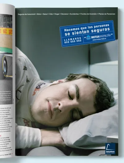 MUTUA MADRILEÑA - Dormido - Fernando Alonso - Publicidad