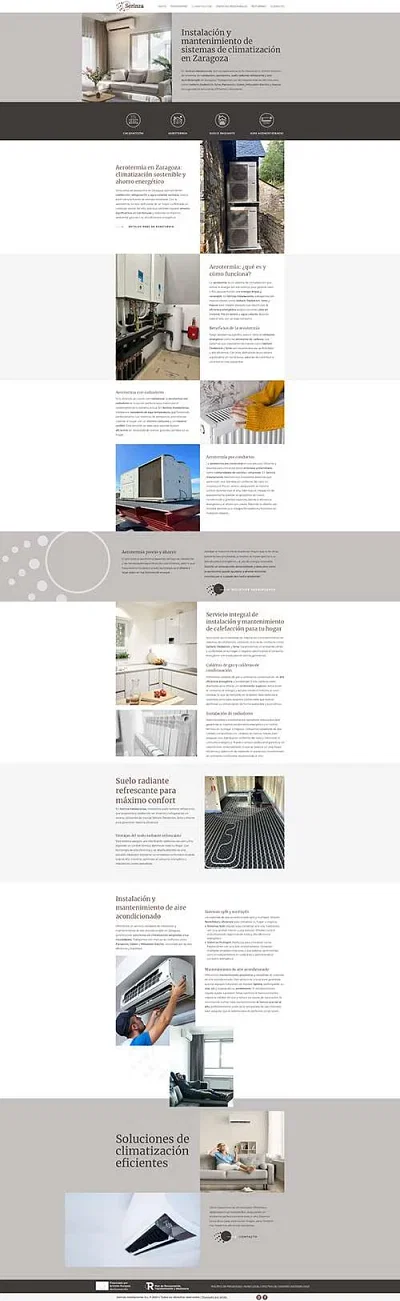 Sitio web Serinza Instalaciones - Webseitengestaltung