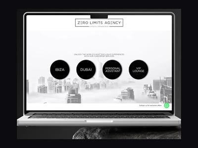 Zero Limits Agency: webdesign voor reizen en conciergediensten - Website Creation