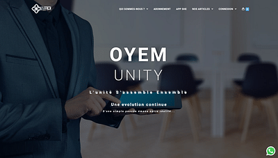 Site Internet : Oyem Unity - Website Creatie