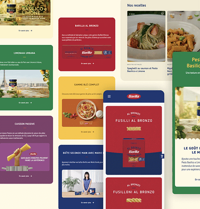 Barilla - Le site de marque - Création de site internet