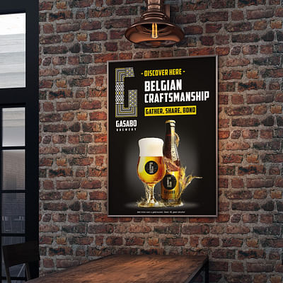 Affiche ontwerp voor Biermerk Gasabo - Publicité en ligne