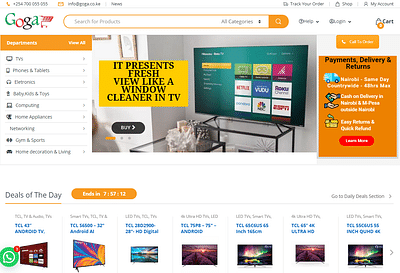 Goga Multivendor E-commerce website - Website Creatie