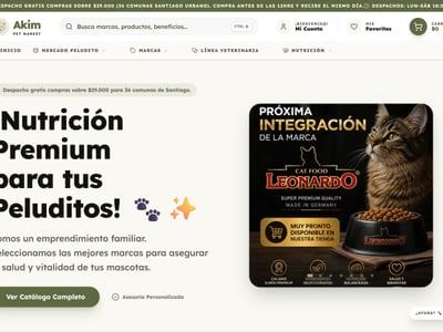 Akim Pet Market: tienda online de nutrición para mascotas - E-commerce