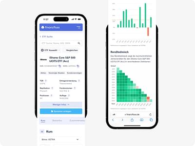 Finanzfluss: UX & UI Design für die neue ETF Suche - Webseitengestaltung