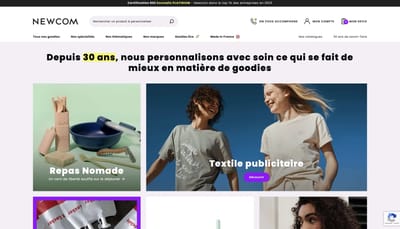 Site catalogue Newcom - Website Creatie