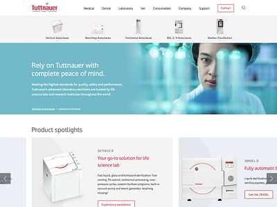 Strategy, Branding, UX/UI, Copy for Tuttnauer - Digitale Strategie