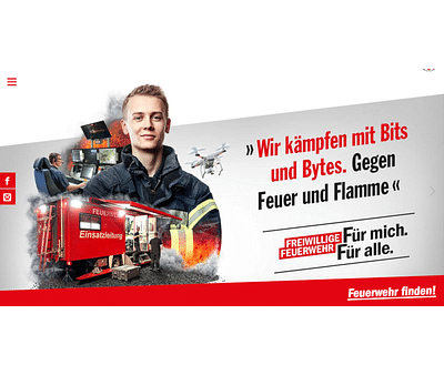 Kampagnenwebsite Freiwillige Feuerwehr NRW - Webanwendung