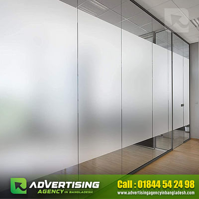 Waterproof frosted glass sticker in bangladesh - Advertising