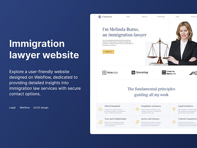 Immigration Lawyer Webflow Website - Webseitengestaltung