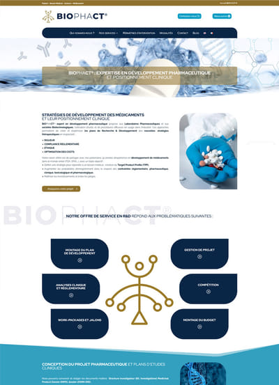 Website creation for Biophact - Website Creatie