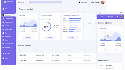 CRM system to manage e-sales - Application mobile