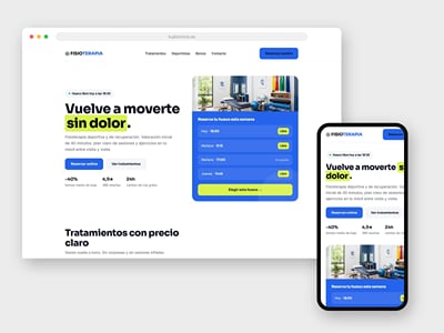 Centro de fisioterapia · reserva en dos toques (concepto) - Creación de Sitios Web