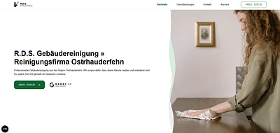 Webdesign für die R.D.S. Gebäudereinigung - Webseitengestaltung