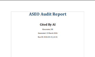 Cited By AI® - CPS® Self-Audit Case Study - SEO