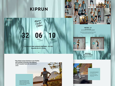 Landing page Kiprun Collection Capsule - E-commerce