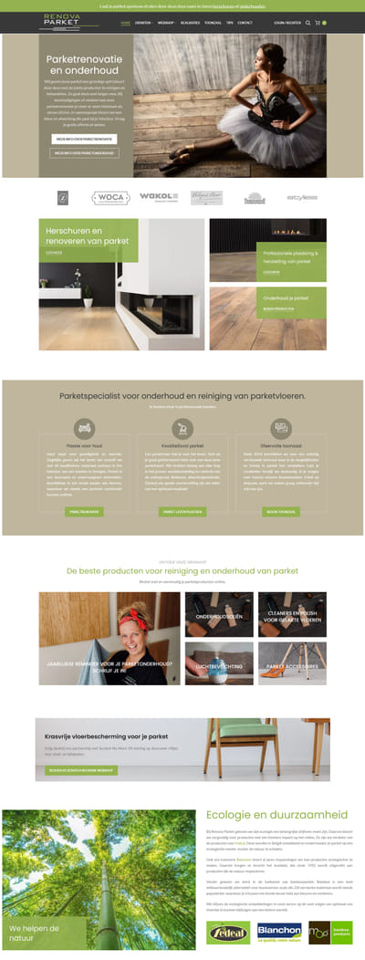 Webshop voor Renova Parket - E-commerce