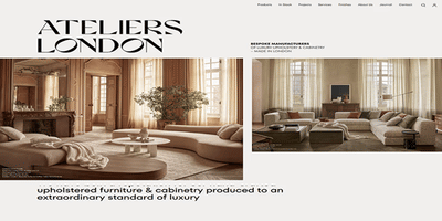 Ateliers London: Luxury Furniture Digital Showroom & eCommerce - E-commerce