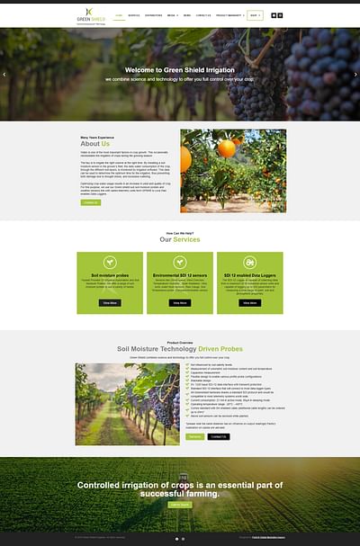 Greenshield Irrigation Website - Aplicación Web