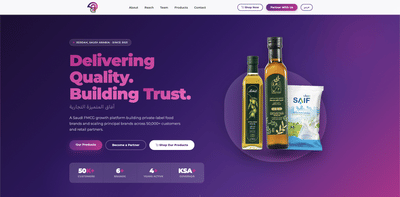 Afaq Trade Website - Website Creation