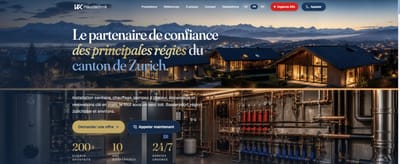 WK-Haustechnik Site vitrine trilingue avec routage email intelligent - Website Creation