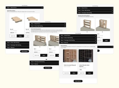 Yoke Vans: WooCommerce store with a van racking configurator - E-commerce
