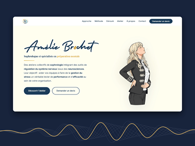 Amélie Brochet — Sophrologie : site vitrine one-page - Création de site internet