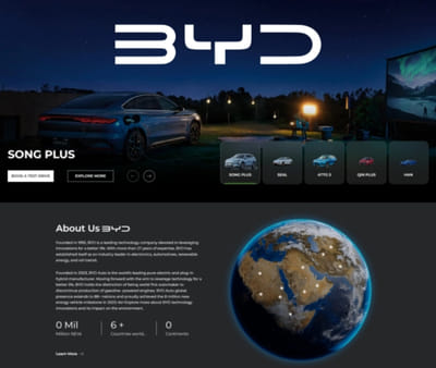 Web Design and Development for BYD Oman - Création de site internet