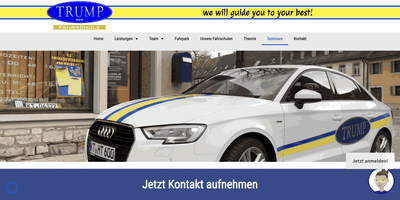 🚘Wartung für die Fahrschule Trump - Administration web