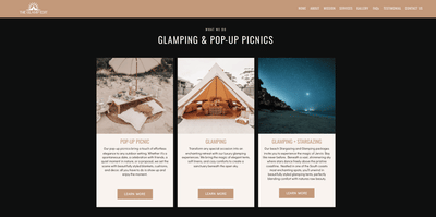 The Glamp Edit | Refonte de site Internet - Website Creatie