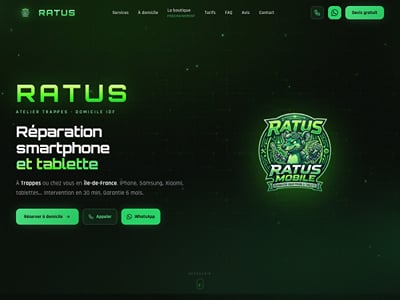 Ratus Mobile : site de réparation smartphone à Trappes - Website Creatie