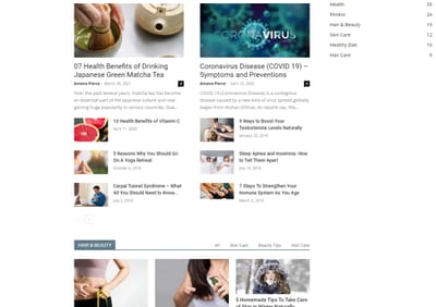 healthsecrets.in - Création de site internet