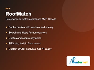 RoofMatch Canada: homeowner-to-roofer marketplace MVP - Software Development