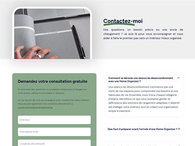 Site vitrine pour une home organizer indépendante - Creación de Sitios Web
