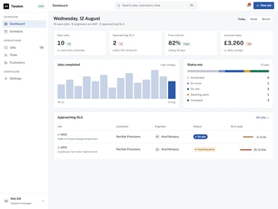 Tandem: custom web app demo for field-service teams - Website Creation