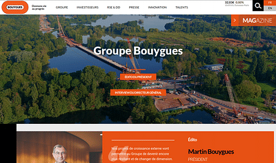 Refonte du site Bouygues - Création de site internet