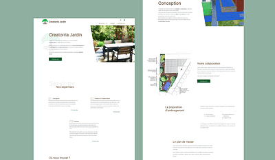 Création d'un site web pour Creatorria Jardin - Webseitengestaltung