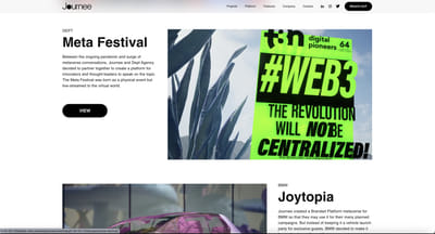 Webseite für ein Metaverse Unternehmen - Webanwendung
