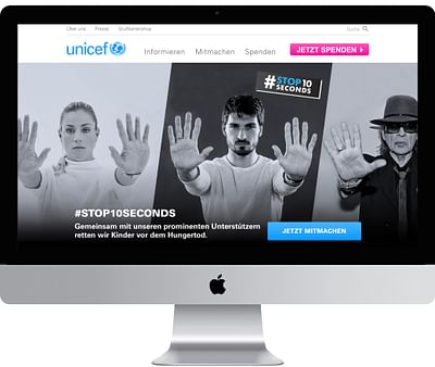 UNICEF Deutschland – Website Design - Création de site internet