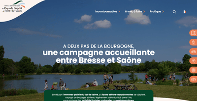Office de Tourisme Bagé & Pont de Vaux | Refonte du site internet - Création de site internet