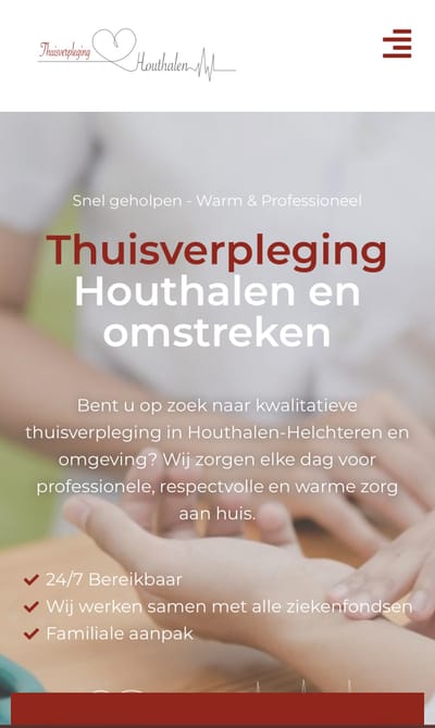 Website Thuisverpleging Houthalen - Création de site internet
