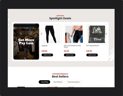 Top Dog Clothing Sports Goods E-commerce Website - Website Creation