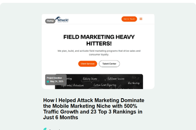500% Traffic Growth & 23 Top Rankings for Attack Marketing - SEO