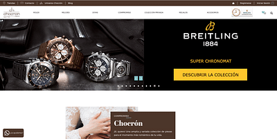 Desarrollo y optimización web para Chocrón Joyeros - E-commerce