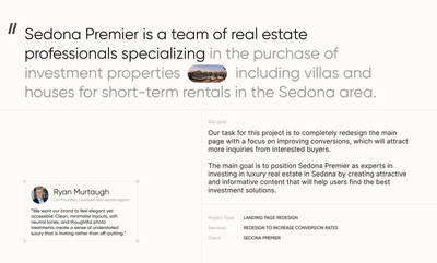 Sedona Premier | Real Estate Marketplace Design - Ergonomy (UX/UI)
