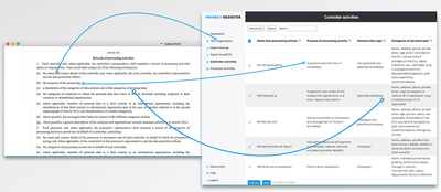 GDPR Privacy Register - React Webapp - Application web
